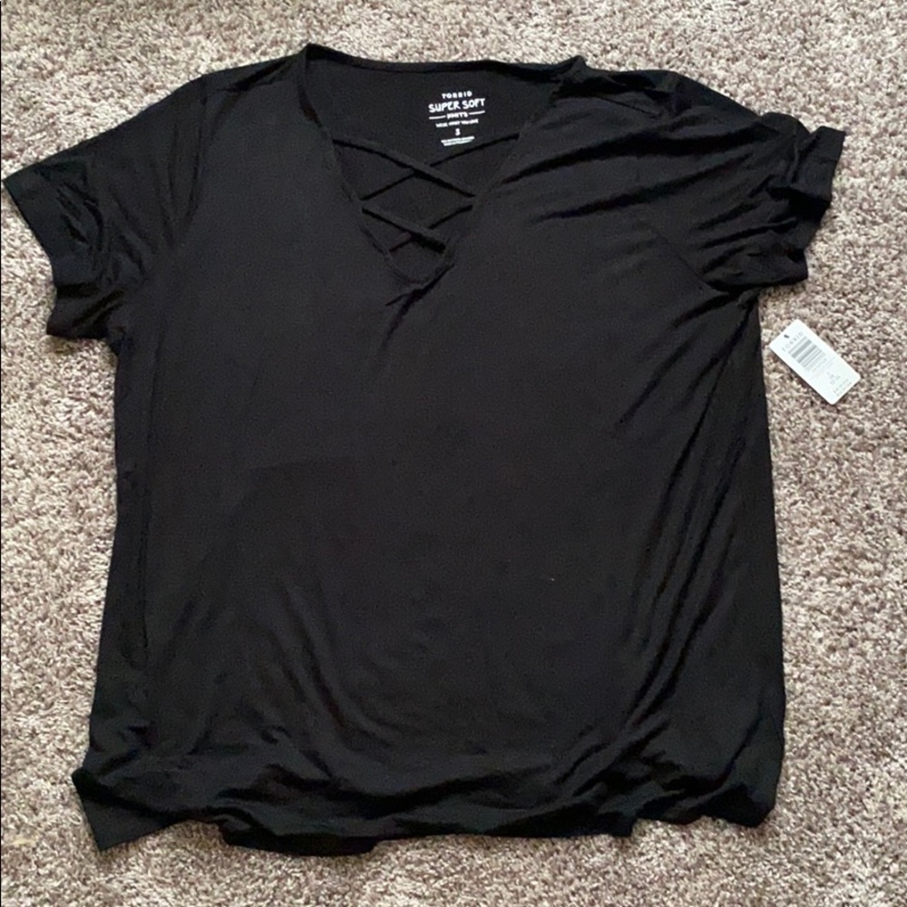 Black Criss-Cross Shirt